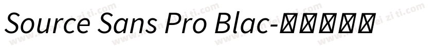 Source Sans Pro Blac字体转换